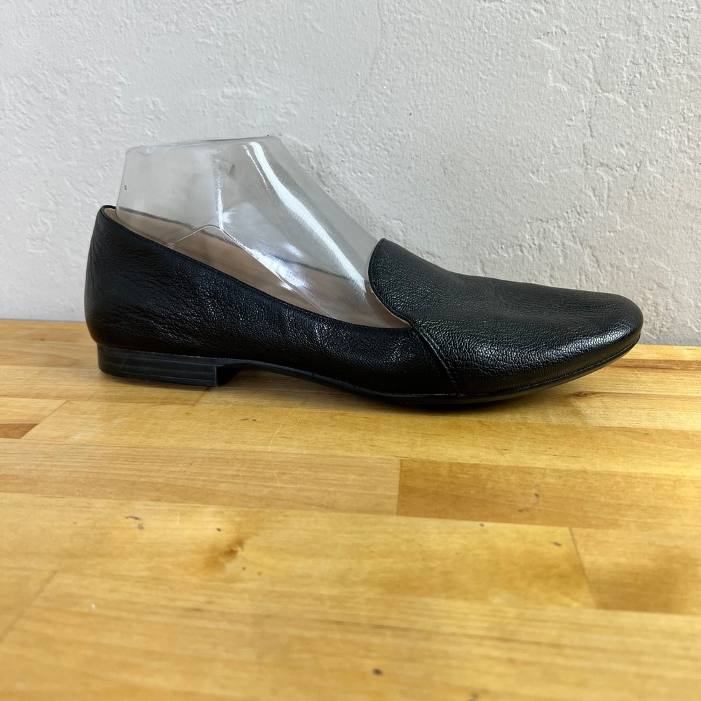 Naturalizer Emiline Women Size 8.5 WIDE Black Leather Loafer Flat Comfort Shoes